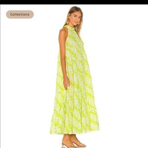 Rhode Julia maxi dress- chartreuse